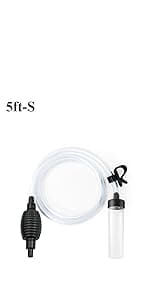 5ft-S Aquarium Siphon Vacuum Cleaner for Fish Tank Cleaning Gravel & Sand