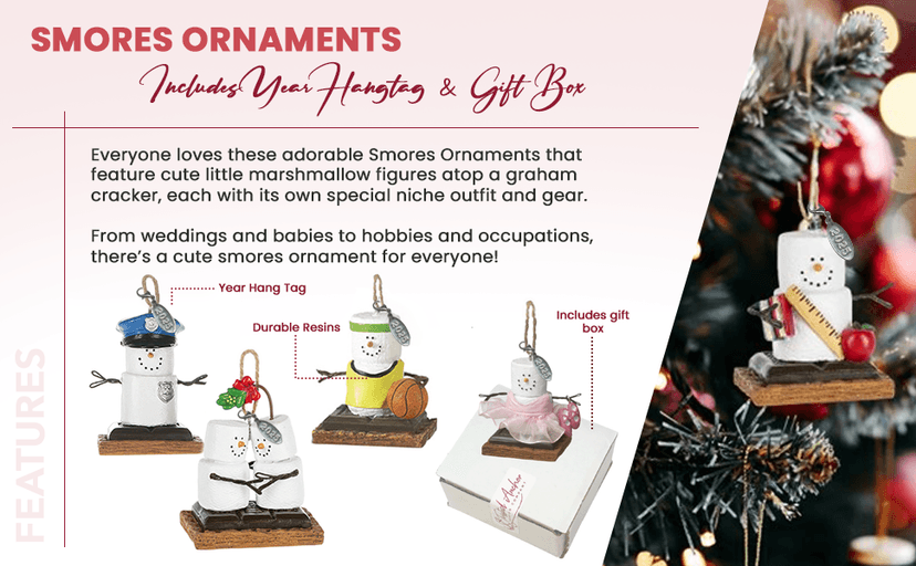 2025 Smores Ornament, Birdwatcher Gifts, Cardinal Christmas Ornaments, Bird Ornament, Includes Hangtag w Year, Comes in Gift Box