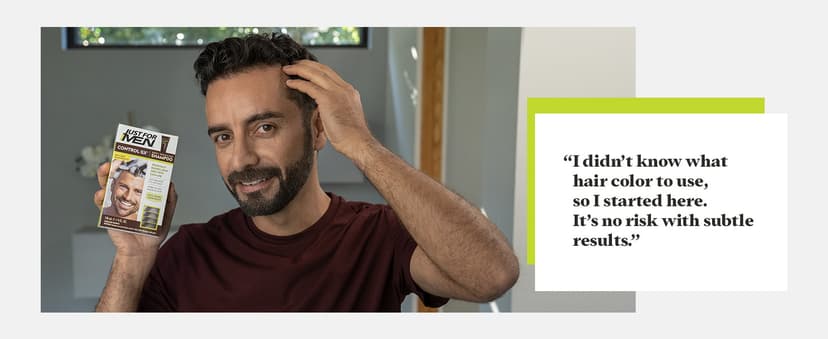 Just for Men Control GX Grey Reducing Shampoo, Gradual Hair Color with Keratin for Stronger Thicker and Healthier Looking Hair, 4 Fl Oz - Pack of 1 (Packaging May Vary)