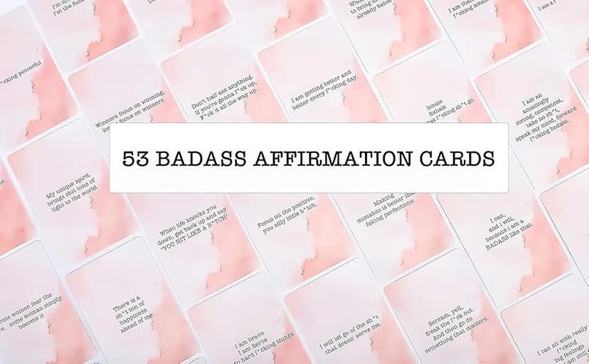 Badass Affirmation Cards - Daily Motivational and Inspirational Cards for Women