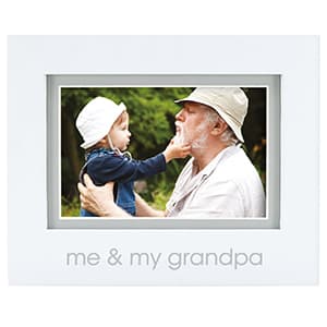 Pearhead Me and My Grandpa Picture Frame, Baby Keepsake Photo, Gender-Neutral Nursery Décor, First Father's Day, Grandparents Gift, White