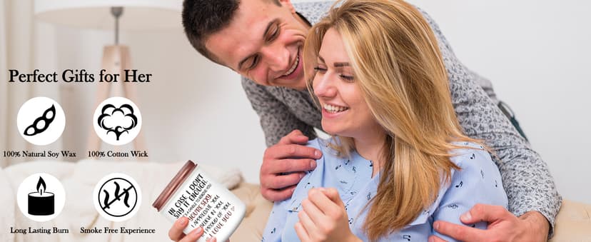 NANOOER Gifts for Her Girlfriend, Anniversary Wedding Birthday Gift for Women Wife, Unique Romantic Gift for Her Lavender Candle, Funny Valentines Anniversary Birthday Gifts for Her,Girlfriend, Wife