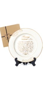 25th Anniversary Plate with Platinum Foil - Silver 25 Year Marriage Anniversary Wedding Gifts for Couple Her Him Husband Wife, 9"