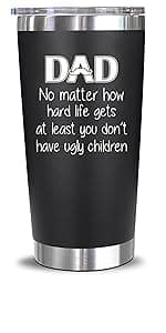 NewEleven Christmas Gift For Dad - Birthday Gifts For Dad From Daughter - Husband Gifts - Unique Birthday Present Ideas For Father's Day, Husband, New Papa, Bonus Father From Daughter - 20 Oz Tumbler