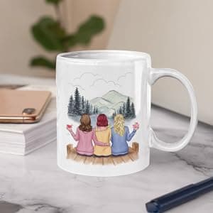 Gossby Gossby Personalized Best Friend Coffee Mug - Custom Gift for Female Best Friend with Design, Name - Christmas, Birthday, Friendship Besties Gift for Women - You're My People - 3 BFFs