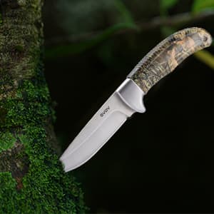 GVDV Hunting Knife Set - 14 Pieces, Portable Butcher Game Processing Kit for Men, Field Dressing Kit with Gut Hook Skinner Knife, Caping knife, Axe, Wood/Bone Saw, Spreader, Gloves, Gifts for Men