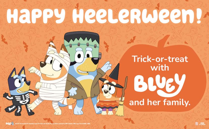 Bluey: Hooray, It's Halloween!: A Coloring Book