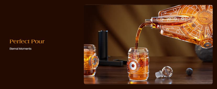 Kollea Birthday Gifts for Men Dad, Galaxy Spaceship Whiskey Decanter Sets for Men, Spacecraft Limited Edition, 2 Funny Shot Glasses, Unique Guys Brother Gift Idea, Liquor Decanter for Bar, Anniversary