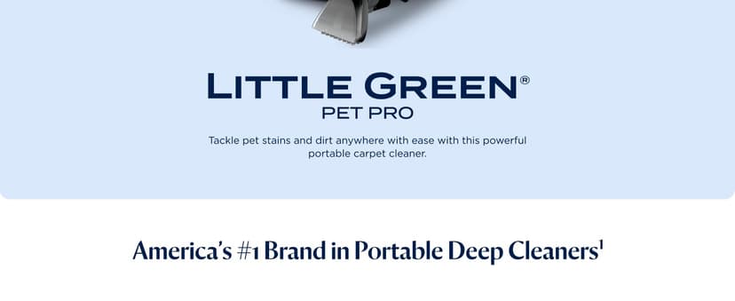 BISSELL Little Green Pet Pro Portable Carpet and Upholstery Deep Cleaner, Car/Auto Detailer with Self-Cleaning Tough Stain, Pet Hair Removal, Crevice Tool (3909)