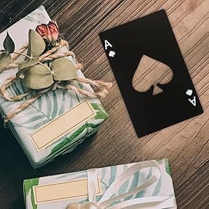 Card Bottle Opener, Yoption 10 Pcs Stainless Steel Credit Card Size Beer Bottle Can Cap Opener for Wallet Pocket Wedding Party Groomsmen Birthday Gifts