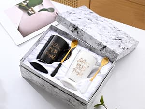 YHRJWN - 50th Wedding Gifts, 50 Years of Being Mr & Mrs Always Right Mug Set, Wedding Gifts Ideas for Parents Couple, 14 Oz with Lids and Gift Box