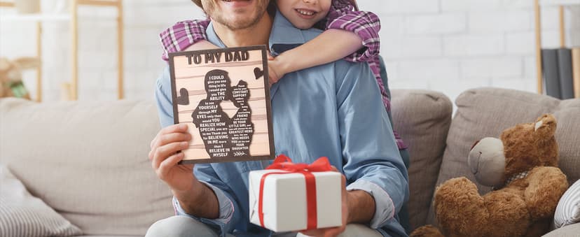 Gifts for Dad from Daughter, Best Dad Ever Gifts, Father s Day Gifts for Dad from Daughter, Daddy Gift Ideas, Dad Christmas Gifts Birthday Gifts, Dad and Daughter Gifts Wooden Silhouette Sign Plaque