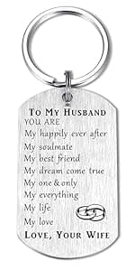 CPLJW Wife Birthday Gifts from Husband, Romantic Gift for Her Women, Best Anniversary for Wife Gifts, Mothers Day Meaningful Keychain Gift for Wifey