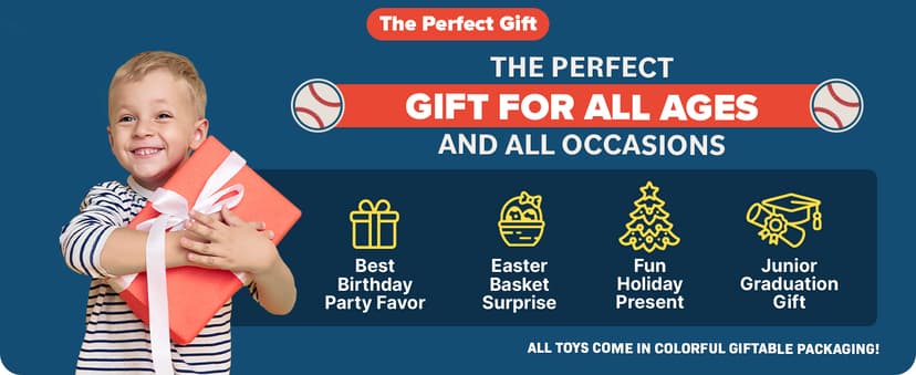 Toss and Catch Ball Game Set - Easy to Use Sticky Balls & Beginner Baseball Training Glove - Premium Toy Paddle Fits All Hand Sizes From Toddlers to Teens & Adults - Fun Gift Idea for Boys and Girls