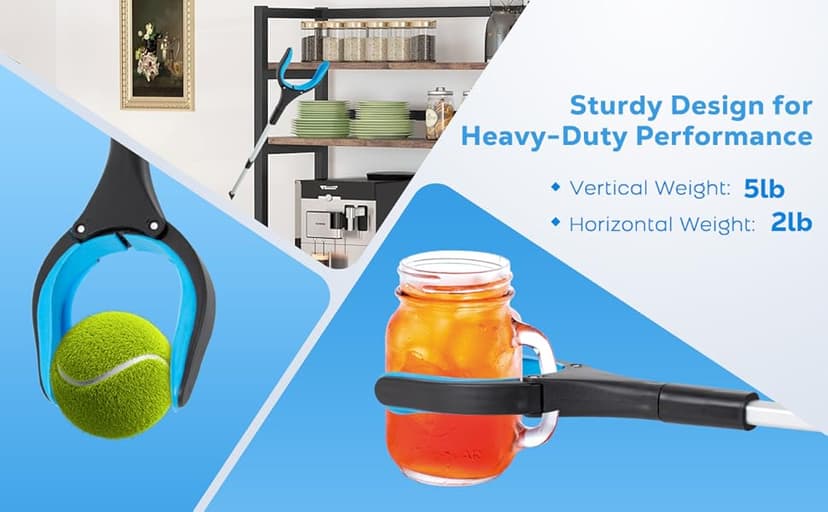 Grabber Reacher Tool - 32” Extra Long Foldable Gripper and Reaching Tool - Heavy Duty Pick Up Stick Grabbers for Seniors, Trash, Surgery Recovery Must Haves Gifts (Blue)