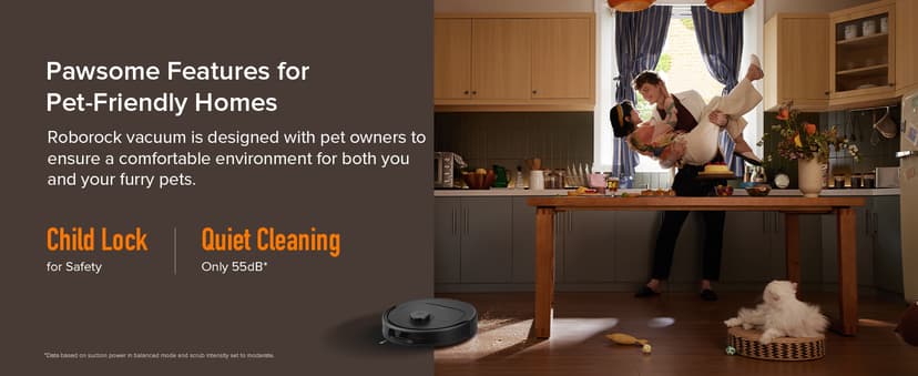 roborock Qrevo Series Robot Vacuum and Mop, 8000Pa Suction, Upgraded from Qrevo S, Anti-Tangle Brushes, Smart Obstacle Avoidance, Auto Mop Washing, All-in-One Dock, 200RPM Spinning Mops, Black(QV 35A)