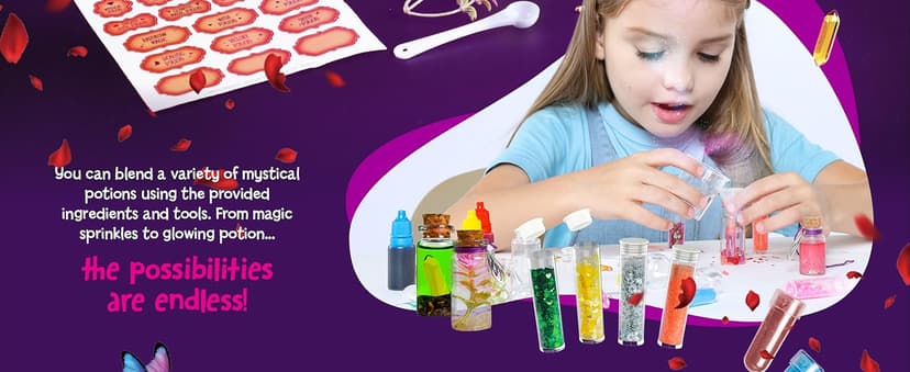 Dan&Darci Fairy Magic Potion Kit for Kids - Gifts for Girls - 6 7 8 9 10 Year Old Girl Gift - Christmas Ideas - Toys 8-10 7-8 - Arts and Crafts for Kid Ages 6-8 Years - Magical Workshop Craft Kits
