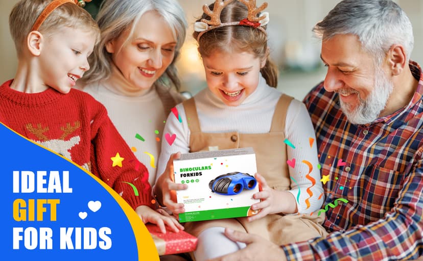 LET'S GO! Binocular for Kids, Compact High Resolution Shockproof Binoculars