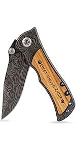 ZENNLAB Best Man Groomsman Gifts from Groom, Wedding Gift for Groomsman, Groomsman Proposal Gifts, Best Man Proposal Gifts, Groomsman Pocket Knife Gift for Men, brown