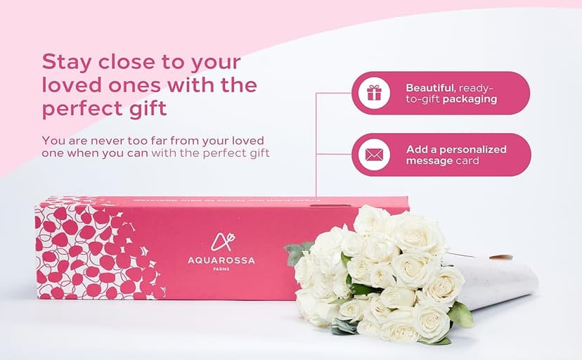Aquarossa Farms – Flowers for Delivery, Fresh Flowers Bouquet, Handpicked from the Farm, Gift for Birthday, Anniversary, or Just Because – 24 Fresh Roses