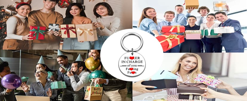 STUNFASSOO Boss Day Gifts for Women Men, Funny Boss Gifts Keychain, Office Gag Gifts for Bosses