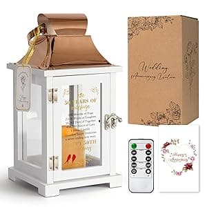 50th Wedding Anniversary Lantern 50th Anniversary Wedding Gifts for Couple Parents Grandparents Husband Wife