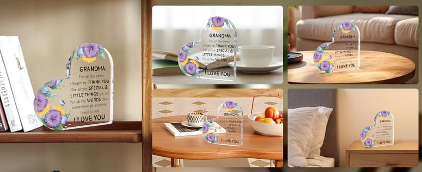 Gifts for Grandma, Grandma Gift Ideas Acrylic Desk Decor, Grandma Birthday Gifts,Cool Presents for Grandma, Thanksgiving Gifts Grandma Christmas Gifts Mothers Day