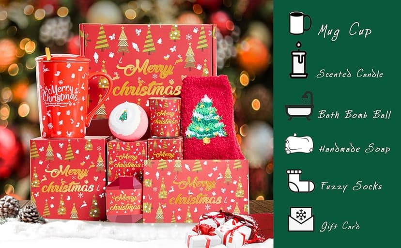 Womens Gifts for Christmas Mom Grandma Sister Wife Girlfriend Teacher Coworker Unique Christmas Gifts Basket Christmas Presents xmas Gift for Women