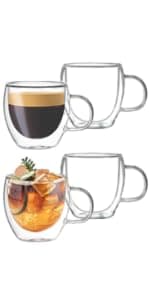 Mfacoy Old Fashioned Whiskey Glasses Set of 4 (2 Crystal Bourbon Glasses, 2 Round Big Ice Ball Molds 11 Oz Rocks Glass with Gift Box, Barware for Scotch Cocktail Rum Vodka Liquor, Gifts for Men