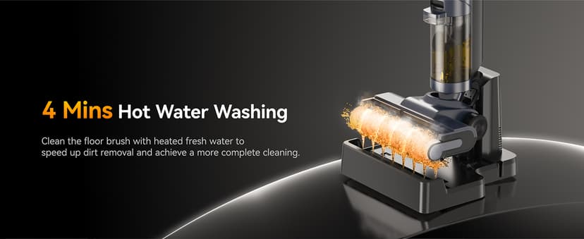 JONR ED12 PRO Wet Dry Vacuum Cleaner,Vacuum Mop, Three Sided Cleaning,Hot Water Self-Cleaning,Hot Air Drying,Tangle-Free,Smart Hard Floor Cleaner Machine with Powerful Suction