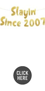 18 Slaps No Cap Gold Glitter Banner - 18th Birthday Party Supplies, Ideas, Gifts and Decorations