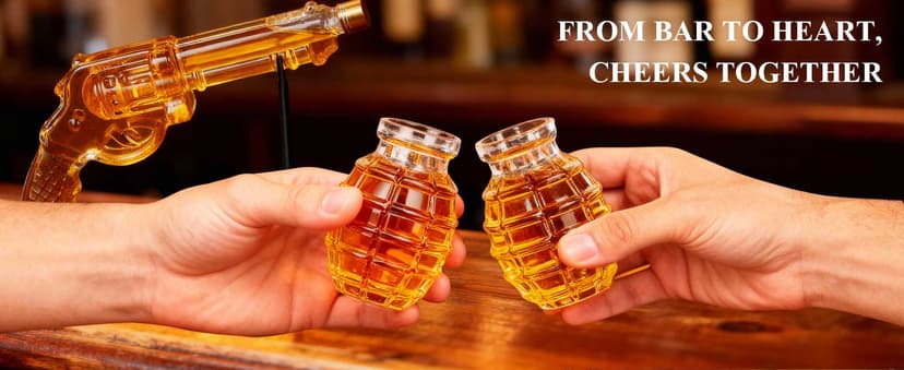 PONPUR Gifts for Men Dad, Whiskey Decanter Set with 2 Glasses, Dad Christmas Birthday Gifts, House Warming Anniversary Presents for Husband Him, Cool Whiskey Bourbon Gifts for Mens