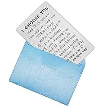 TANWIH I Choose You Wallet Card for Him, Wedding Gifts for Groom from Bride, Fiance Gifts for Him, To My Husband On Our Wedding Day, I Love You Card for Men, Engagement, Valentines Day