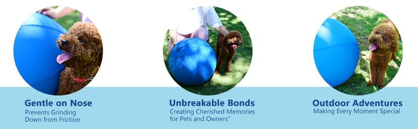 Herding Ball for Dogs - 18" Dog Herding Ball, Agility Equipment, Herding Ball for Australian/German Shepherd Collie, Dog Toys for Christmas/Birthday Gifts (Blue, Medium - 18")