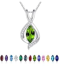 Iefil Christmas Gifts for Women Wife Mom - Sunflower Birthstone Necklace for Women, Anniversary Birthday Gifts 925 Sterling Silver Heart Pendant You Are My Sunshine Jewelry for Girlfriend Mom Daughter