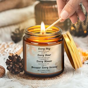 Christian Gifts for Women Faith Based Gift Inspirational Gifts for Women Birthday Unique Catholic Gift Bible Accessories Inclue Bible Verse Jar Butterfly Decorations Socks Glass Can Candles Tote Bag