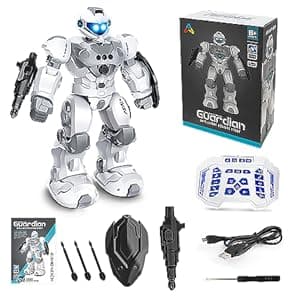 VAV Toys for 6-10 Year Old Boys Girls, Rechargeable Remote Control Robot Toy, Intelligent Programmable RC Robot with 2.4GHz Gesture Sensing, Christmas Birthday Gifts for Kids Age 6 7 8 9 10