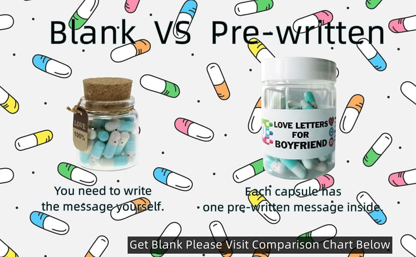 Gifts For Girlfriend Prewritten Message In Capsule Lovely Notes Birthday Anniversary Valentines Day Gifts for Her (Light Blue Girlfriend 50pcs)