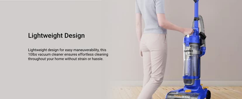 eureka NEU182A PowerSpeed Bagless Upright Vacuum Cleaner, Lite, Blue