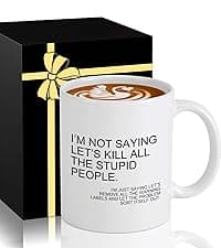 Initial Magnetic Stirring Coffee Mug Stainless Insulated Travel Cup Women Xmas Birthday Ideas Gift New Step Bonus Mom Daughter Son Law Unique Who Have Good Special Busy Useful Adult Custom Present,S