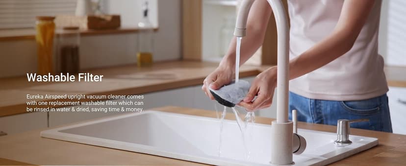 Eureka Airspeed Ultra-Lightweight Compact Bagless Upright Vacuum Cleaner, NEU10AE4, Green