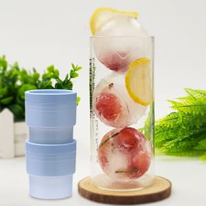 Whiskey Rocks Glass, Set of 4 (2 Crystal Bourbon Glasses, 2 Round Big Ice Ball Molds) In Gift Box - 10 Oz Old Fashioned Glasses for Scotch Cocktail Rum Cognac Vodka Liquor, Unique Gifts for Men