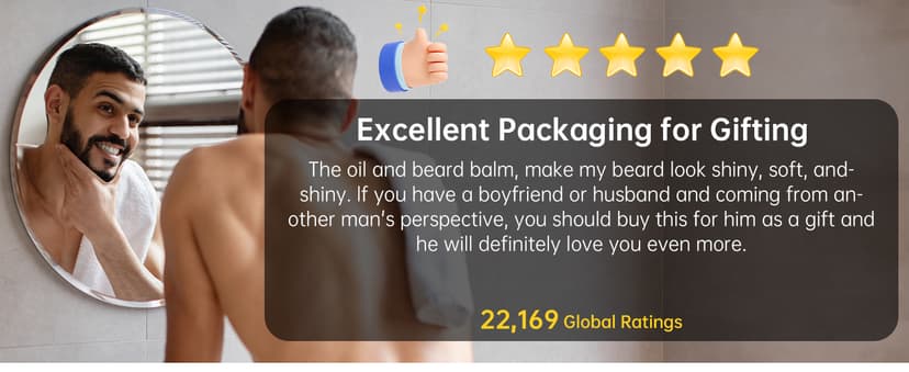 Isner Mile Beard Grooming Kit for Men Care: Trimming Sets with Beard Wash - Oil - Balm - Brush - Comb & Straight Razor, Birthday Christmas Gifts Mens Stocking Stuffers for Him Boyfriend Dad Husband
