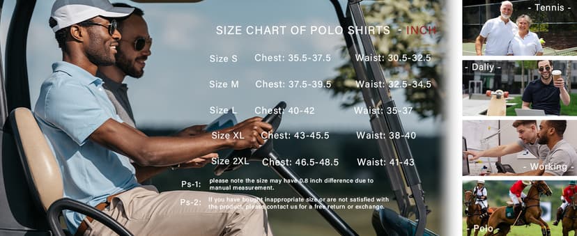 TELALEO 4/5 Pack Mens Polo Shirts Quick Dry Short Sleeve Golf T Shirt Performance Moisture Wicking Casual Workout