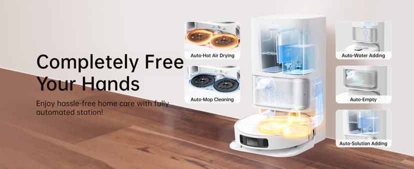 dreame L10s Ultra Robot Vacuum and Mop Combo, Auto Mop Cleaning and Drying, Self-Refilling and Self-Emptying Base for 60 Days of Cleaning, 5300Pa Suction and AI Navigation, Compatible with Alexa