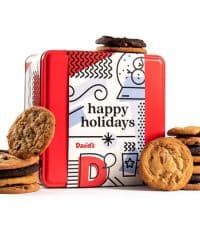 David’s Cookies Holiday Cookies and Brownies Gift Basket Crate - Deliciously Flavored Assorted Cookies and Brownies in a Christmas Snack Box Gift Crate - Gourmet Holiday Food Gift Basket for Sharing