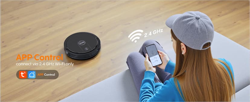 Robot Vacuum and Mop, 3-in-1 Robot Vacuum Cleaner, 4000Pa Powerful Suction, 2.87" Ultra Slim, with Wi-Fi/App/Alexa, Smart Navigation, Perfect for Pet Hair, Hard Floors and Low-Pile Carpets