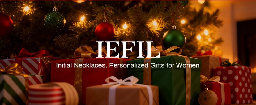 Iefil Stocking Stuffers for Women Wife - 925 Sterling Silver Rose Heart Initial Necklace, Christmas Anniversary Birthday Gifts for Women, Jewelry Gift for Her Wife Girlfriend Mom Daughter