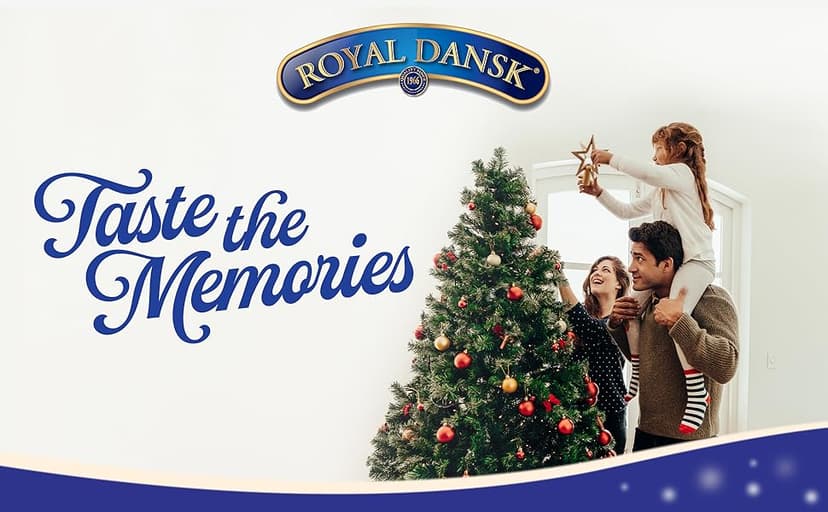 Royal Dansk Holiday Cookie 4 Pack, Exclusive Amazon Multipack of Original Danish Butter Cookies, Festive Tins for Christmas Gifts, Made with Real Butter, Non-GMO Ingredients