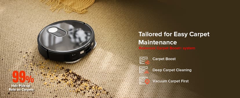 roborock Qrevo Slim Robot Vacuum and Mop Combo, 8.2cm Ultra-Slim, 3D Sensing Tech, Advanced Obstacle Recognition, 11,000Pa Suction, FlexiArm Side Brush & Mop, Auto Mop Washing & Drying, Self-Emptying